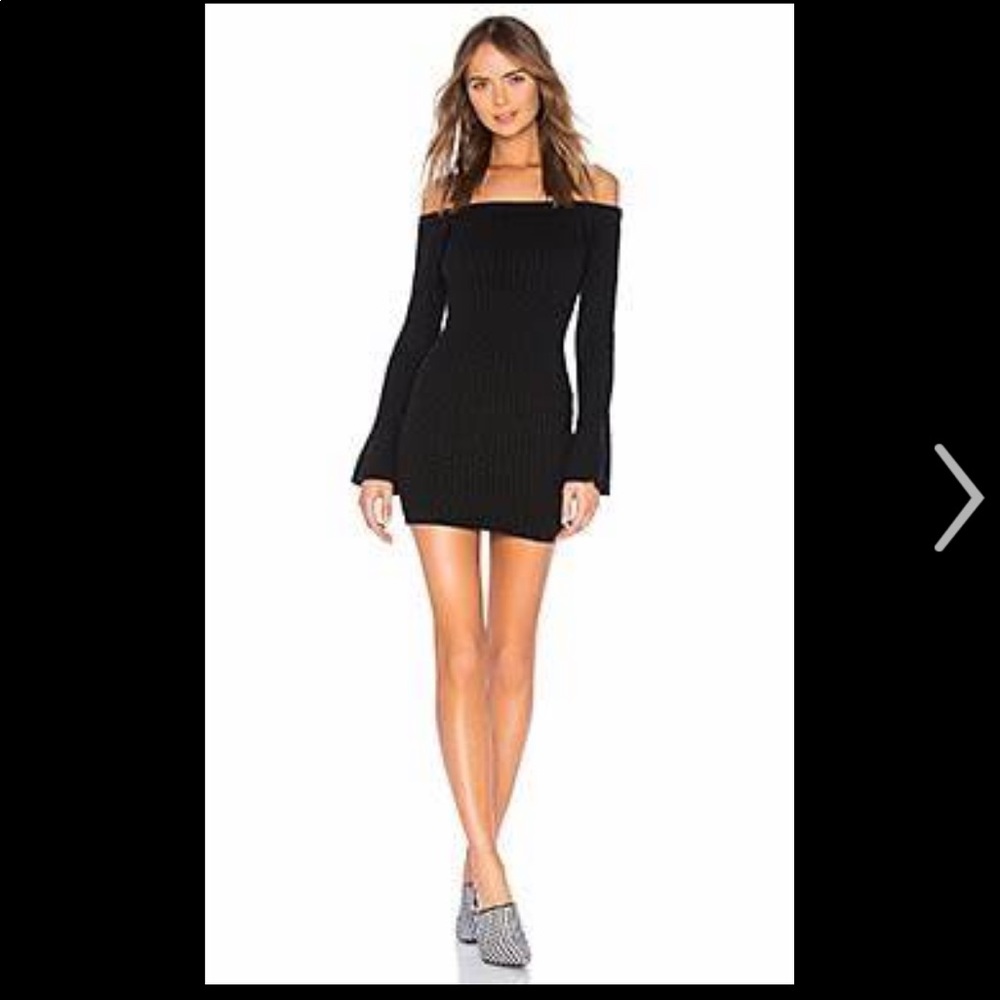 X revolve Dove Sweater Dress House of Harlow Black Mini